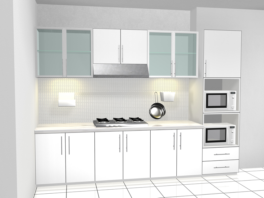 Kitchen Set Aluminium Warna Putih