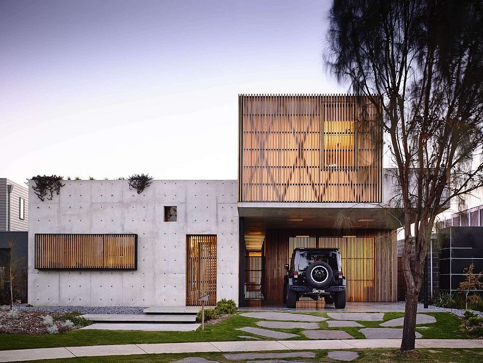 Fasad Rumah Minimalis Konsep Modern Rustic