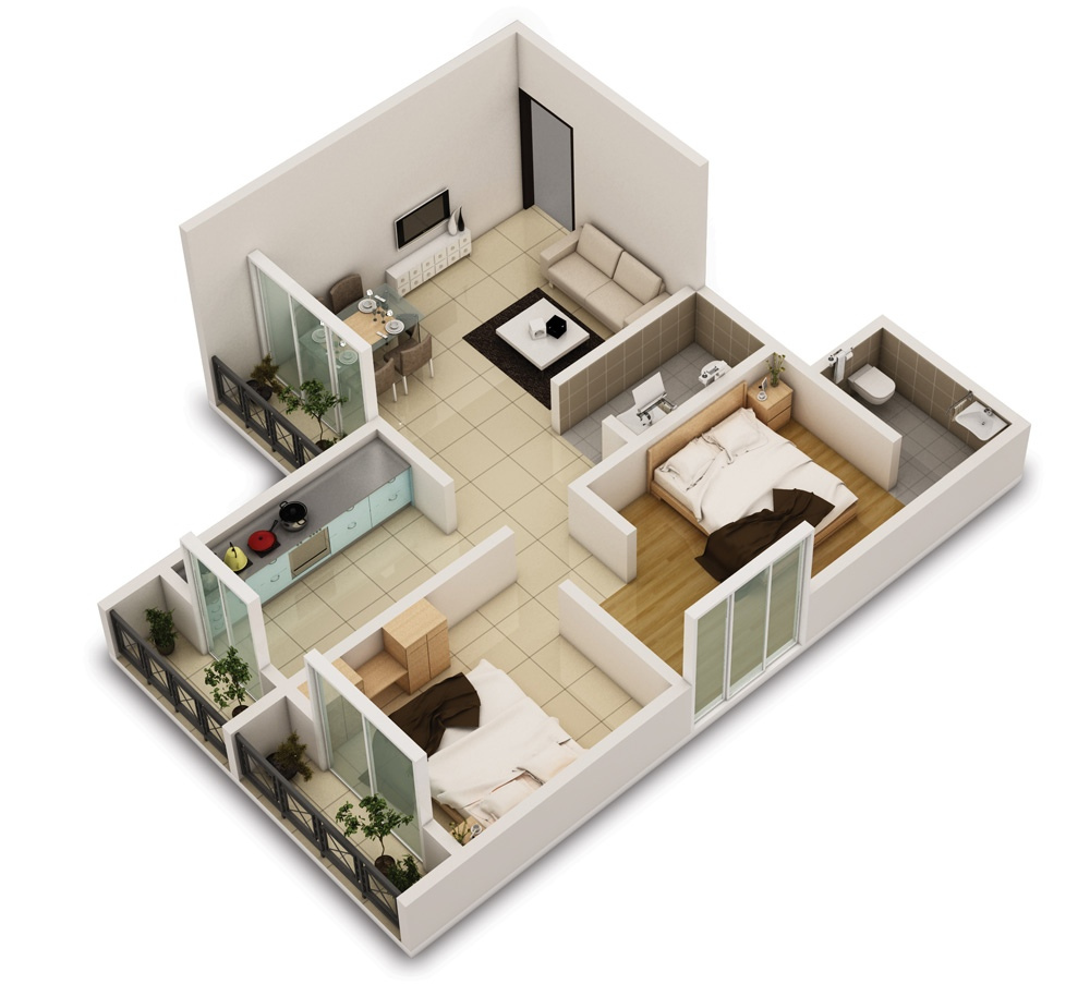 Denah Rumah Minimalis 1 Lantai Sederhana