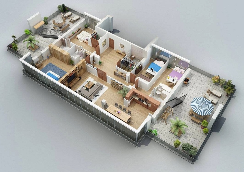 Denah Rumah Type 70 Model Apartemen