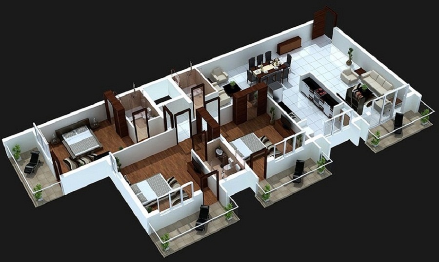 Desain Rumah 3 Kamar Modern Minimalis