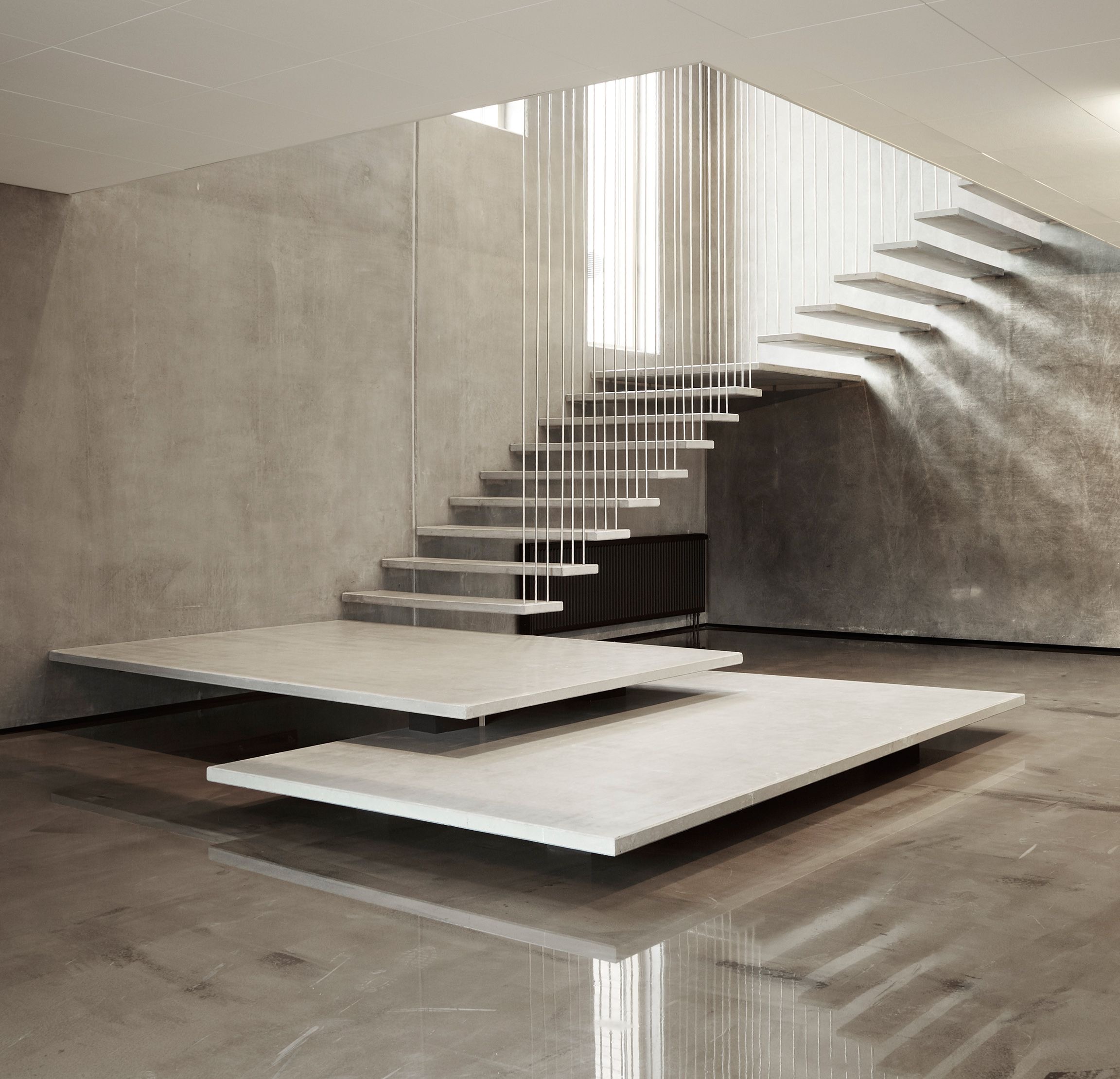 Floating Stairs with Stainless