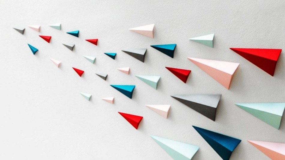 Hiasan dari kertas origami bentuk Pesawat Minimalis