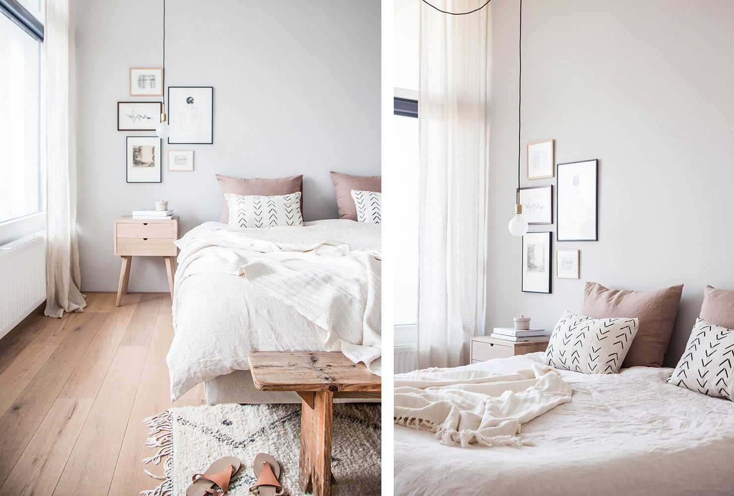 Kamar tidur minimalis nuansa putih yang artistik