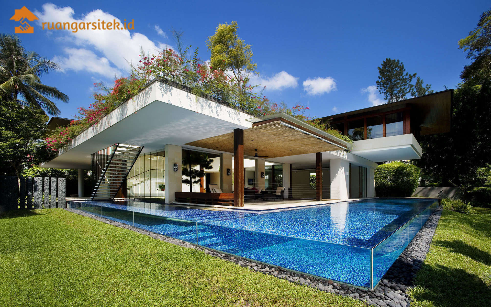 10 Desain Rumah Tropis Modern Yang Unik Menakjubkan