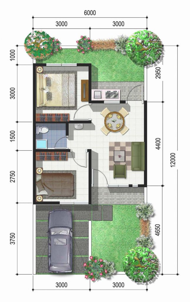 Model Rumah Sederhana 6x12