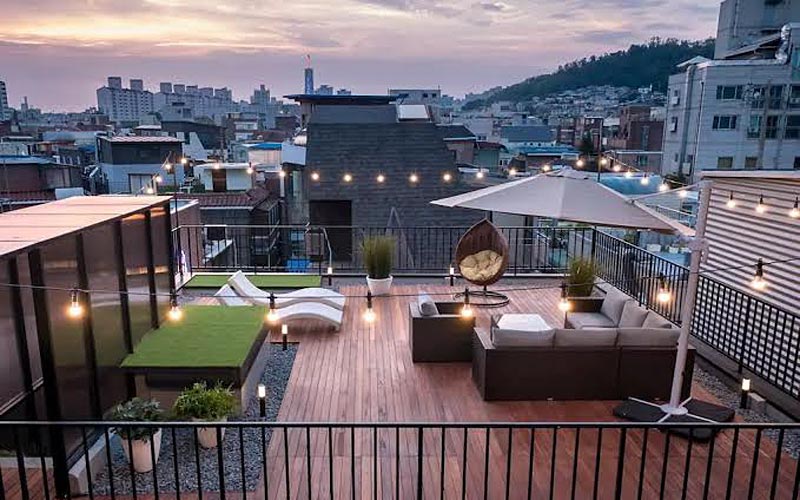 Desain rooftop ala rumah korea